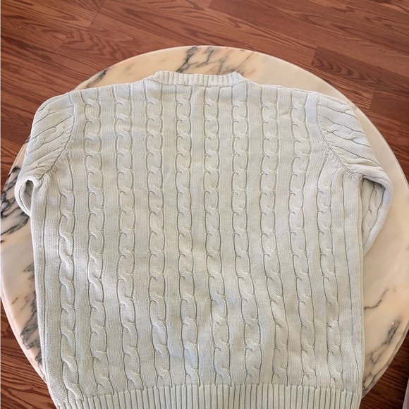 Brandy❤️Melville Soft Cable-Knit V-Neck Sweater in Light Mint Green | Size Small - Picture 5 of 5